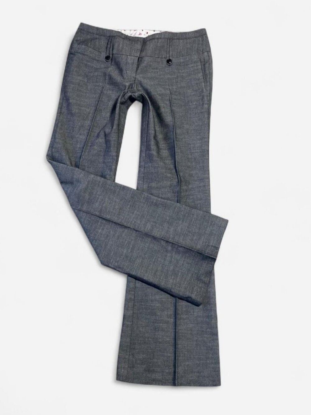 Y2K business casual grey low rise bootcut flare pants size 9